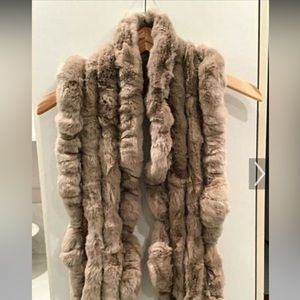 Mitchies rabbit knot fur scarf